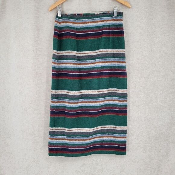 Rear Ends Vintage 90s Western Boho Blanket Maxi Skirt Women's Size 6 - Picture 3 of 8